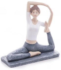 Figura Decorativa De Resina Yoga 14x5,5cm 61503 Wolff