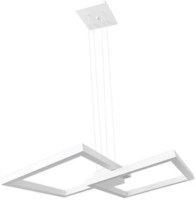 Pendente Led Aluminio 67,2W 3000K Fit Square - BRANCO