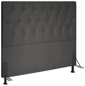 Cabeceira Topázio Para Cama Box Queen 160 cm Suede - D'Rossi - Grafite