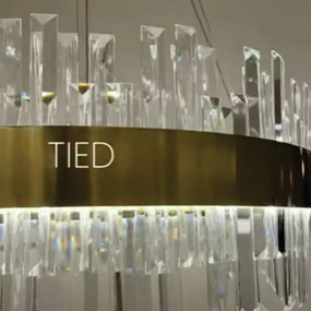 Pendente Tied Circular Ø58X27Cm Led 47W 3000K Bivolt Dourado - Usina I...