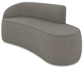 Sofá 3 Lugares Orgânico 180 cm Morgan Suede Grafite D03 - D'Rossi