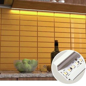 Perfil Embutir Para Fita Led Wood 75Cm 2,8X75X1,1Cm | Usina 30685/75 (BT - Branco Texturizado)