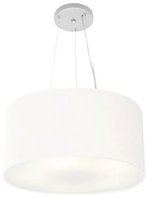 Lustre Pendente Cilíndrico Vivare Md-4186 Cúpula em Tecido 45x25cm - Bivolt