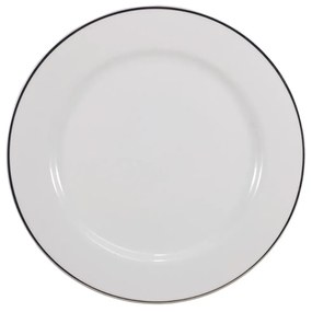 Prato Raso 27Cm Porcelana Schmidt - Dec. Filetado Prata Itamaraty 0012