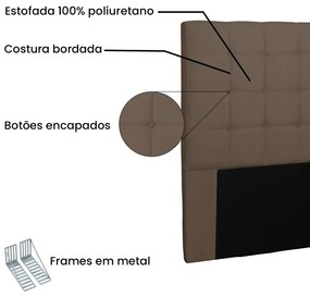 Cabeceira Verona Para Cama Box Solteiro 90 cm Suede Caramelo - D'Rossi