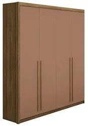 Guarda Roupa Solteiro 4 Portas 183cm Dubai Nature/Camarim    - VLR MÓV