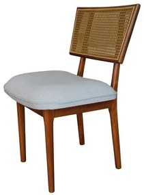 Cadeira Sun Sextavada com Assento Cinza e Base Champanhe - 64067 Sun House