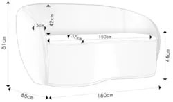 Sofá 3 Lugares Living 180cm e 1 Poltrona Giratória Garbin Z08 Veludo B