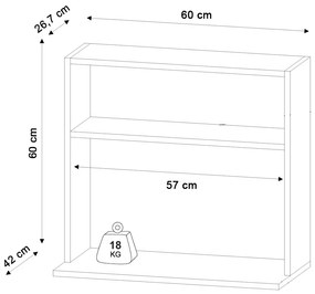 Suporte Microondas com Nicho Porta Tempero para Cozinha Louis 60cm Freijó M12 - D'Rossi