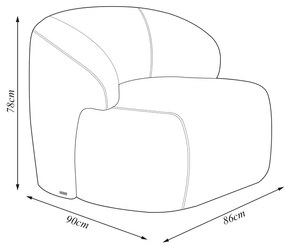 Kit 2 Poltronas Decorativas Charlote Sala de Estar Base Fixa Couro Marrom Claro Manchado G88 - Gran Belo