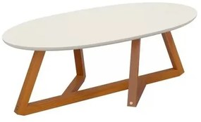 Mesa De Centro Classic Off White/Amêndoa – Tebarrot Móveis