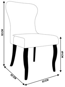 Kit 2 Cadeiras Decorativas Sala De Jantar Duque Madeira PU Sintético Marrom G48 - Gran Belo