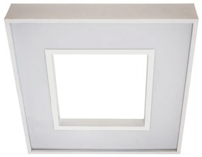 Plafon Belize 27X27Cm Led 16,4W Bivolt | Usina 19010/27 (BT - Branco Texturizado, 3000k)