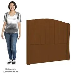 Cabeceira Casal Queen Cama Box 160cm Glenda I02 Veludo Terracota - Mpo