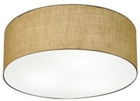 Plafon Cilíndrico Md-3046 Cúpula em Tecido 35x12cm Palha - Bivolt