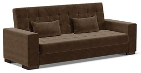 Sofá Cama Casal 3 Lugares 210cm Lisboa Suede  D03 - D'Rossi - Marrom