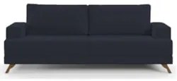 Sofá 2 Lugares 160cm Living Pés Curvos Santi D05 Suede Azul - Mpozenat