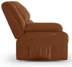 Poltrona do Papai Reclinável Pietra Power Touch Massagem FH9 Veludo Te