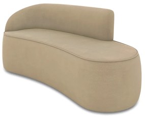 Sofá 3 Lugares Orgânico 180 cm Morgan Suede Marrom Rato D03 - D'Rossi