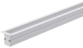 Perfil Led Embutir Aluminio Branco 23W 2M 24V Archi - LED BRANCO QUENTE (2700K)