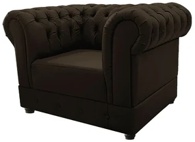 Poltrona Decorativa Chesterfield Ana Corano Marrom - ADJ Decor