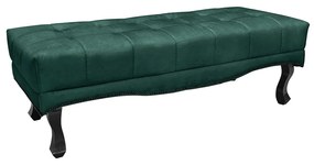 Cabeceira Cama Box Casal 140cm e Recamier Vicenza Veludo S04 - D'Rossi - Verde