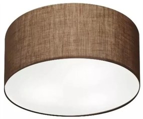 Plafon Cilíndrico Md-3047 Cúpula em Tecido 45x15cm Café - Bivolt