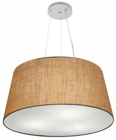 Lustre Pendente Cone Md-4063 Cúpula em Tecido 30/60x50cm Palha - Bivolt