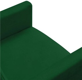 Poltrona Nina Suede Verde Pés Palito Castanho D'Rossi