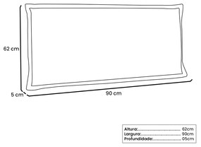 Cabeceira Painel Garden Para Cama Box Solteiro 90 cm Suede Caramelo- D'Rossi