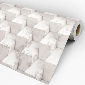 Papel de Parede Block Concret White 0.52m x 3.00m