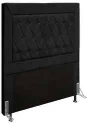 Cabeceira Cama Box Solteiro 90cm Turmalina Veludo J02 Preto - Mpozenat