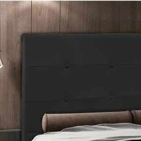 Cabeceira Luna Para Cama Box Solteiro 90 cm Corino Preto - D'Rossi