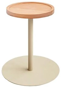 Mesa de Apoio P Tampo Cumaru Amarelo 20cm Base Taupe 35cm - 75483 Sun House