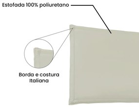 Cabeceira Painel Garden Para Cama Box Solteiro 90 cm Corino - D'Rossi - Bege