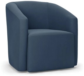 Poltrona Decorativa Orgânica Stella Max Suede D03 - D'Rossi - Azul Marinho