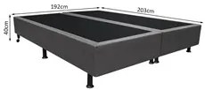 Base Box para Cama Casal King 192x203cm Bipartido Liz S05 Sintético Ci