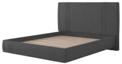 Cama King Flutuante Com Cabeceira 195cm Lyra S05 Linho Preto - Mpozena