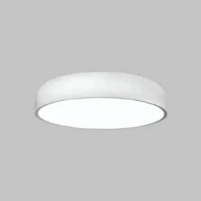 Plafon Titan Ø60X11Cm 8Xe27 Com Difusor Plano | Usina 16225/60 (BT - Branco Texturizado)