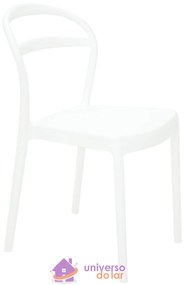 Cadeira Tramontina Sissi Branca sem Braços com Encosto Vazado em Polipropileno e Fibra de Vidro - Tramontina  Tramontina