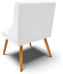 Kit 8 Cadeiras Estofadas para Sala de Jantar Pés Palito Lia Sintético