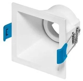 Plafon Embutir Aluminio Direcionavel Mini Dicroica Gu10 Square - BRANCO