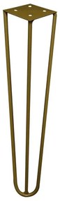 Kit 12 Pés de Metal 30 CM Hairpin Legs Mesa de Canto Rack e Puffs Dourado G41