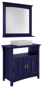 Conjunto Para Banheiro Mission com Balcão 2 Portas Azul - Wood Prime MR 38722