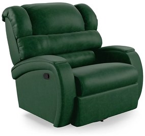 Poltrona do Papai Reclinável Napoli Glider Giratória Massagem PU Verde Musgo FH1 - D'Rossi