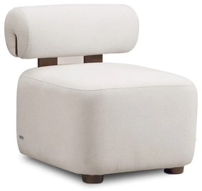 Poltrona Decorativa para Sala Helora Bouclê E03 - D'Rossi - Cinza claro