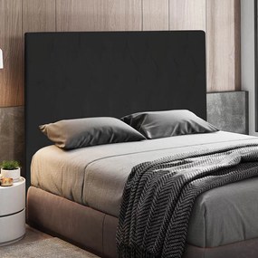 Cabeceira Topázio Para Cama Box Queen 160 cm Suede - D'Rossi - Preto