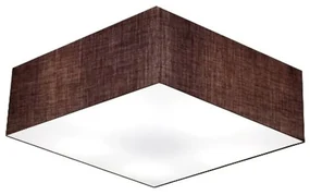 Plafon Quadrado Md-3059 Cúpula em Tecido 15/80x80cm Café - Bivolt