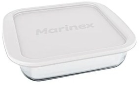 Assadeira Quadrada Com Tampa Plástica Marinex 1,1L