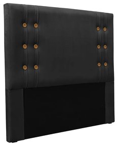 Cabeceira Cama Box Casal 140 cm Gênova Veludo Preto S04 - D'Rossi